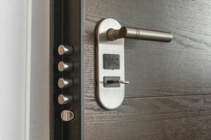 photo of a door lock